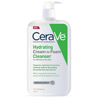 CeraVe Hydrating Cream-to-Foam Cleanser 355 ml - Kremowy środek pieniący do mycia twarzy