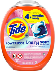 Tide Power Pods Downy April Fresh 45 szt. -Uniwersalne kapsułki do prania tkanin