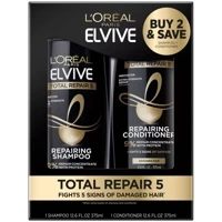 L'oreal Repairing Shampoo 375 ml + Conditioner 375 ml - Szampon i balsam do włosów