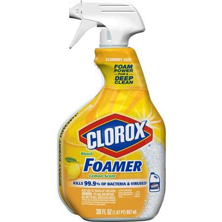 Clorox Bathroom Bleach Foamer Lemon Scent 887 ml - Spray do czyszczenia powierzchni łazienkowych 