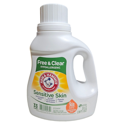 Arm & Hammer Sensitive Skin 975 ml 33 prania - Uniwersalny żel do prania tkanin 