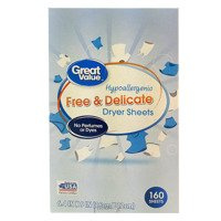 Great Value Free & Delicate 160 szt. - Chusteczki do suszarek