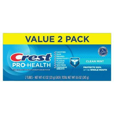 Crest Pro Health Clean Mint 2 x 121 g - Pasta do zębów