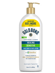 Gold Bond Healing Sensitive 595 g - Hipoalergiczny balsam do twarzy i ciała