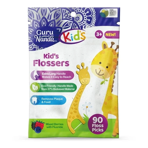 Guru Nanda Kid's Flossers 90 szt.- Nici dentystyczne dla dzieci