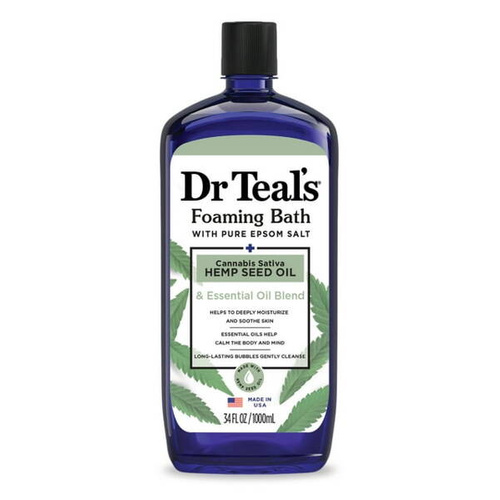 Dr Teal's Foaming Bath Hemp Seed Oil 1000 ml - Płyn do kąpieli 