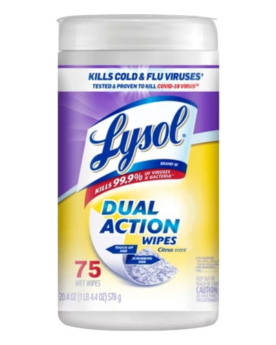 Lysol Disinfecting Wipes Lemon Scent 75 szt. - Chusteczki do dezynfekcji