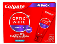 Colgate Optic White Purple 4x119 g - Pasta do zębów 