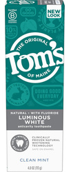 Tom's Natural With Fluoride Luminous White 113 g - Pasta do zębów