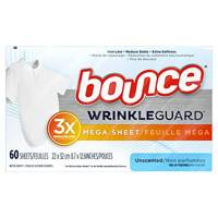 Bounce Wrinkle Guard  60 szt. - Chusteczki zapachowe do suszarek