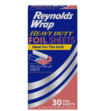 Reynolds Wrap Heavy Duty Foil Sheets 30 szt. - Zestaw gotowych arkuszy folii aluminiowych