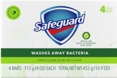 Safeguard Fresh Clean Scent With Aloe 4x113g - Antybakteryjne mydło w kostce