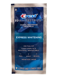 Crest 3D  Whitestrips Express Whitenning 1 Hour Express 2 szt. - Paski wybielające do zębów