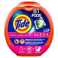 Tide Fresh Coral Blast 3 in 1 81 szt. - Uniwersalne kapsułki do prania