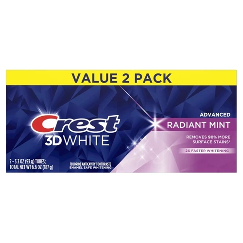 Crest 3D White Radiant Mint 2 x 93 g - Pasta do zębów