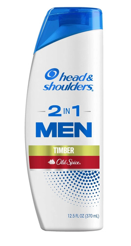 Head & Shoulders Men 2 in 1 Old Spice Timber 370 ml - Szampon przeciwłupieżowy i balsam do włosów 2 w 1 dla mężczyzn