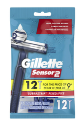 Gillette Sensor2 12 szt. - Zestaw jednorazowych maszynek do golenia dla mężczyzn