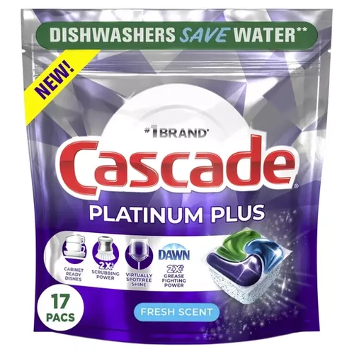 Cascade Platinum Plus Fresh Scent 17 szt.- Kapsułki do zmywarki