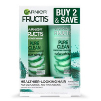 Garnier Fructis Pure Clean Shampoo & Conditioner - Zestaw szampon + balsam do włosów.