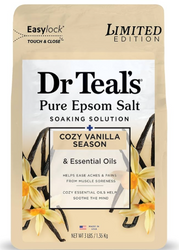 Dr Teal;s Pure Epsom Salt Cozy Vanilla Season 1,36 kg - Sól do kąpieli