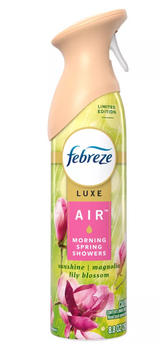Febreze Luxe Air Morning Spring Showers 250 g - Odświeżacz powietrza w sprayu