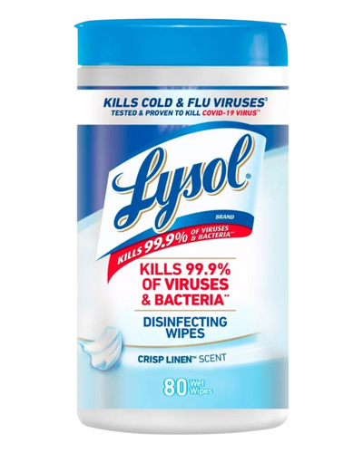 Lysol Crisp Linen Scent 80 szt.- Antybakteryjne chusteczki czyszczące