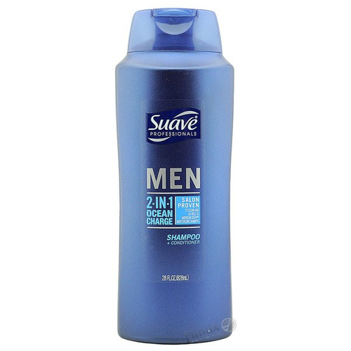 Suave MEN 2-IN-1 Ocean Charge 828 ml- Szampon i odżywka  2 w 1 dla mężczyzn 