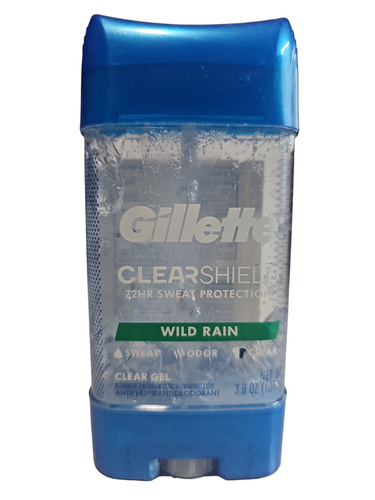 Gillette Clear Shield Wild Rain 107 g - Antyperspirant z dezodorantem w żelu dla mężczyzn