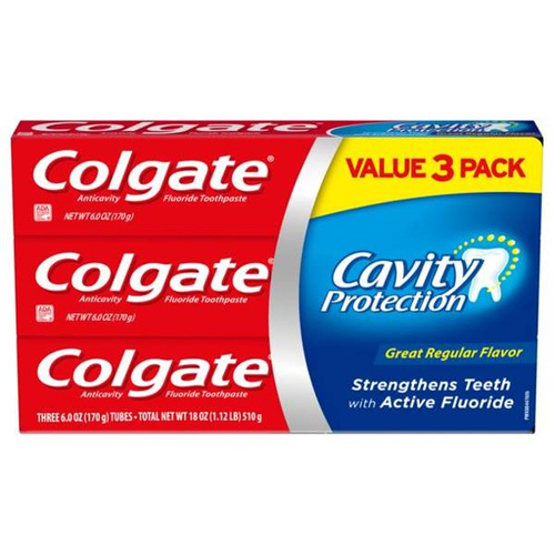 Colgate Cavity Protection Great Regular Flavor 3 X 170 gr - Pasta do zębów