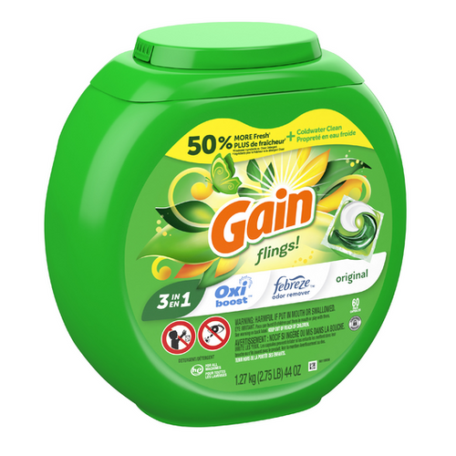 Gain Flings Original 60 szt. - Kapsułki żelowe do prania