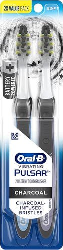 Oral-B Vibrating Pulsar Charcoal 2 szt. - Zestaw manualnych szczoteczek do zębów z mocą wibracji.