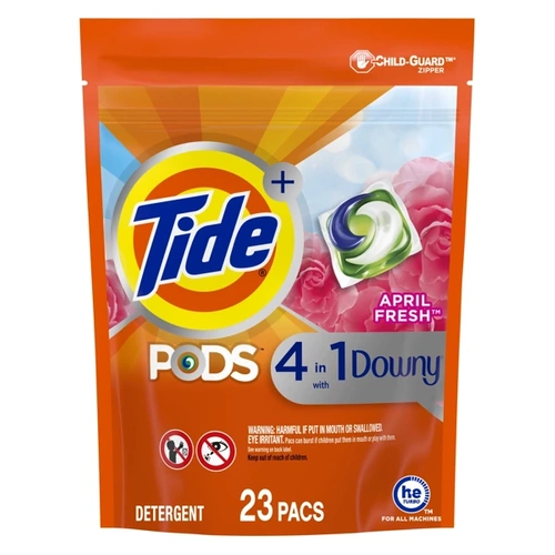 Tide 4in1 Downy April Fresh 23 szt. - Uniwersalne kapsułki do prania