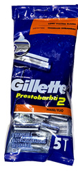Gillette Prestobarba 5 szt. - Zestaw jednorazowych maszynek do golenia dla mężczyzn
