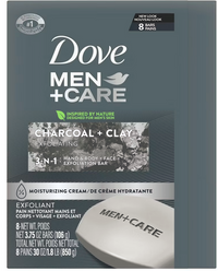 Dove Men+ Care Elements Charcoal + Clay 8x106 g - Mydło w kostce