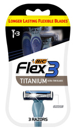 BIC Flex 3 Titanium 3 szt. - Zestaw maszynek do golenia dla mężczyzn