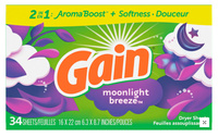Gain Moonlight Breeze 34 szt. - Chusteczki do suszarek