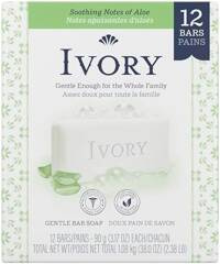 Ivory Clean Aloe Scent 12 x 90 g - Kremowe mydło w kostce