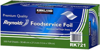 Kirkland Premium Quality Reynolds Foodservice Aluminum Foil 500 szt. - Folia aluminiowa