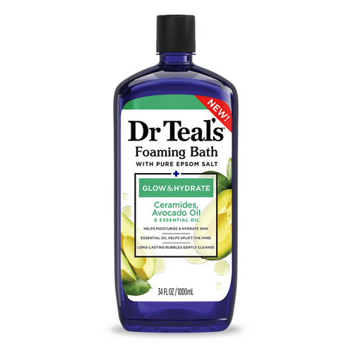 Dr Teal's Foaming Bath Glow & Hydrate 1000 ml - Płyn do kąpieli