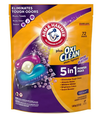 Arm&Hammer 5-in-1 Power Paks Odor Blasters 72 szt.- Uniwersalne kapsułki do prania tkanin