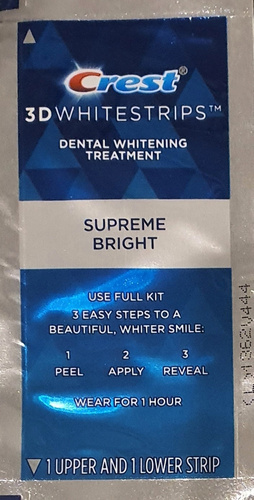 Crest 3D  Whitestrips Supreme Bright 2 szt. - Paski wybielające do zębów