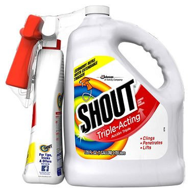 Shout 3,78L Triple Acting+Spray Shout 650 ml -Odplamiacz uniwersalny 