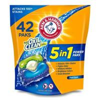 Arm&Hammer 5-in-1 Power Paks Oxi Clean 42 szt.- Uniwersalne kapsułki do prania tkanin