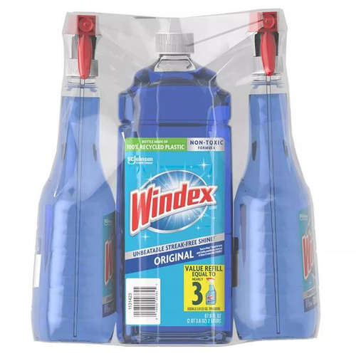 Windex 2 l + 2x 768 Glass & Multi - Płyn do mycia szyb