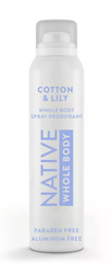 Native Whole Body Cotton & Lily 99 g - Dezodorant w sprayu