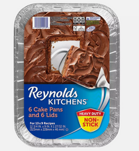 Reynolds 6 szt. - Zestaw jednorazowych foremek aluminiowych z pokrywkami