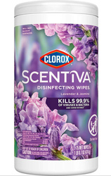 Clorox Disinfecting Wipes Lavender & Jasmine 90 szt. - Chusteczki dezynfekujące