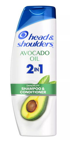 Head & Shoulders 2in1 Shampoo + Conditioner Avocado Oil 370 ml - Szampon przeciwłupieżowy i balsam  do włosów 2 w 1.