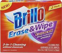 Brillo Erase & Wipe 2 szt. - Dwustronne gąbki do czyszczenia