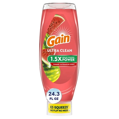 Gain Ultra Clean Summer Watermelon Scent 718 ml - Ultra skoncentrowany płyn do mycia naczyń